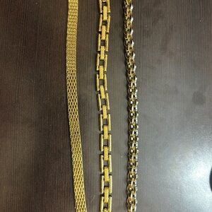 3 pc in one sale 18k plated bracelets , made in Italy. Wholesale price !